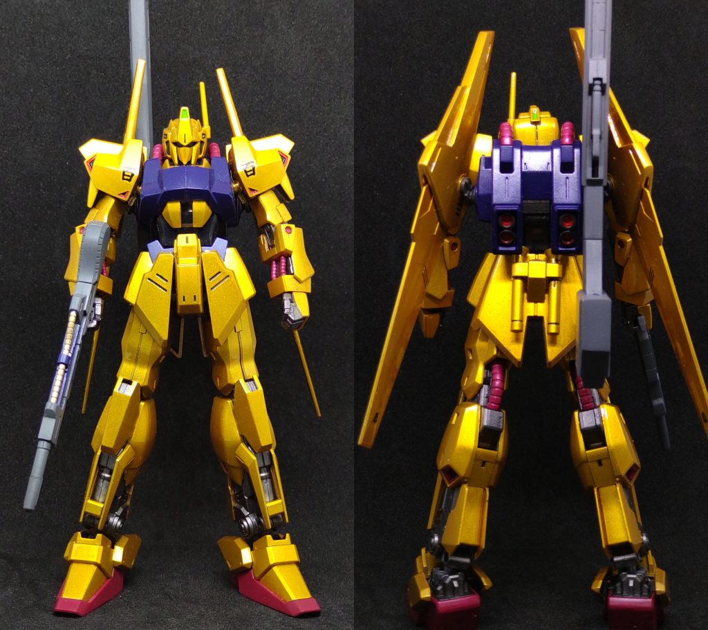 実は最初の写真だけ後日のものなのですが、足首のシリンダー部分の合わせ目消しをしてなかったんです。でもまぁもういいか！と一度完成！ってしてたのですがどうしてもそこに目が行ってしまい…シリンダーだけでもと埋めました。