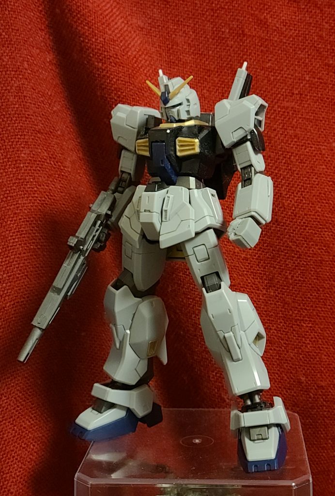 素組みに一部スジボリ途中の図。ハンドパーツは、Takuyaさんのロボマニです。  