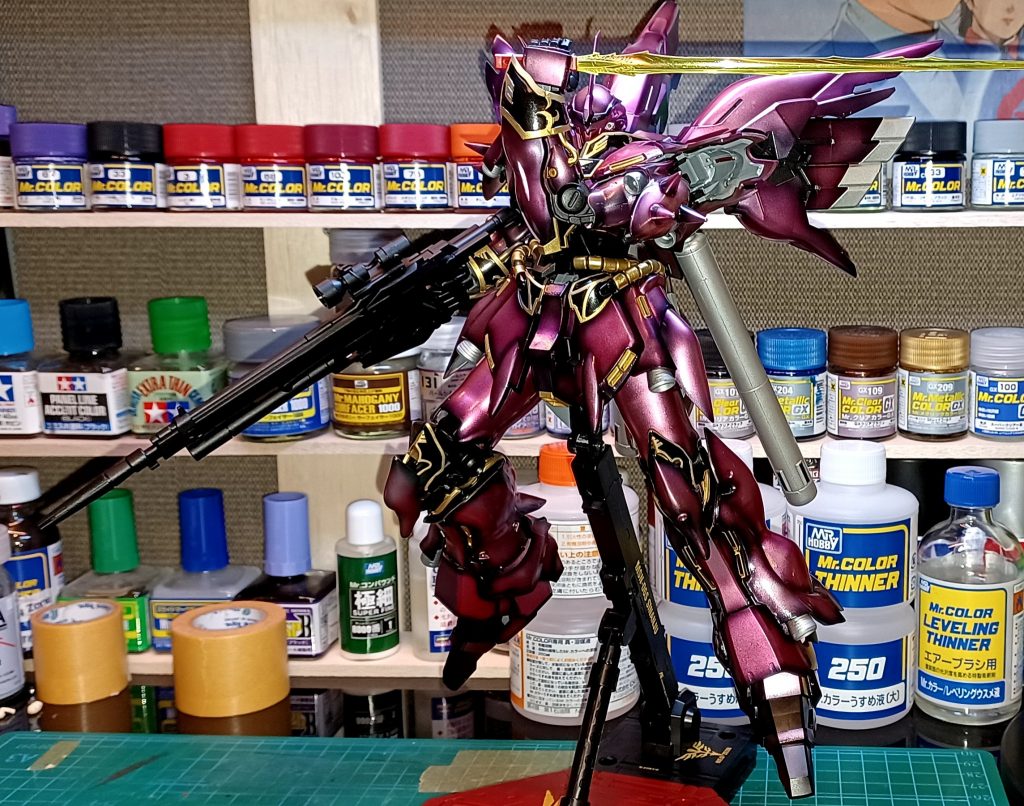 キャンディーレッドに塗装したかったのですが調合でレッドが薄すぎた為、紫❗知識不足でした(T-T)