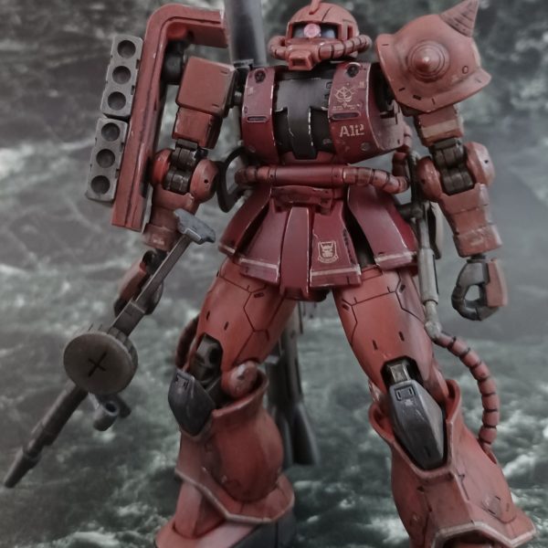 HGシャア専用ザク (オリジン)赤い彗星ver.スス汚れ多目仕様