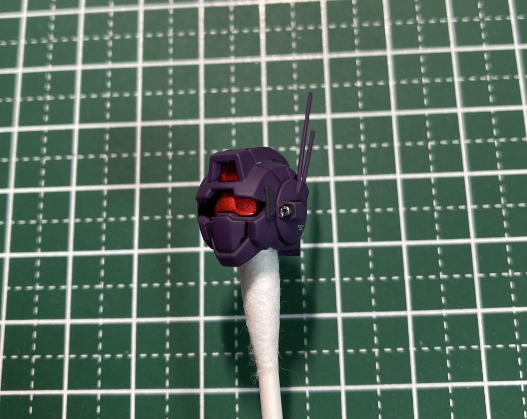 ゴーグルを装着する前の頭。