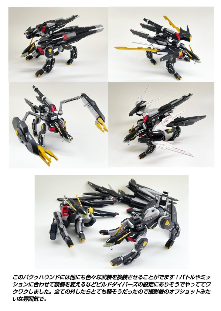 最後までご覧頂きありがとうございました。自分らしい作風で今やりたいことを今やれること全てをつかって形にしたガンプラになりました。よければ評価、コメント、質問などありましたらよろしくお願いいたします。