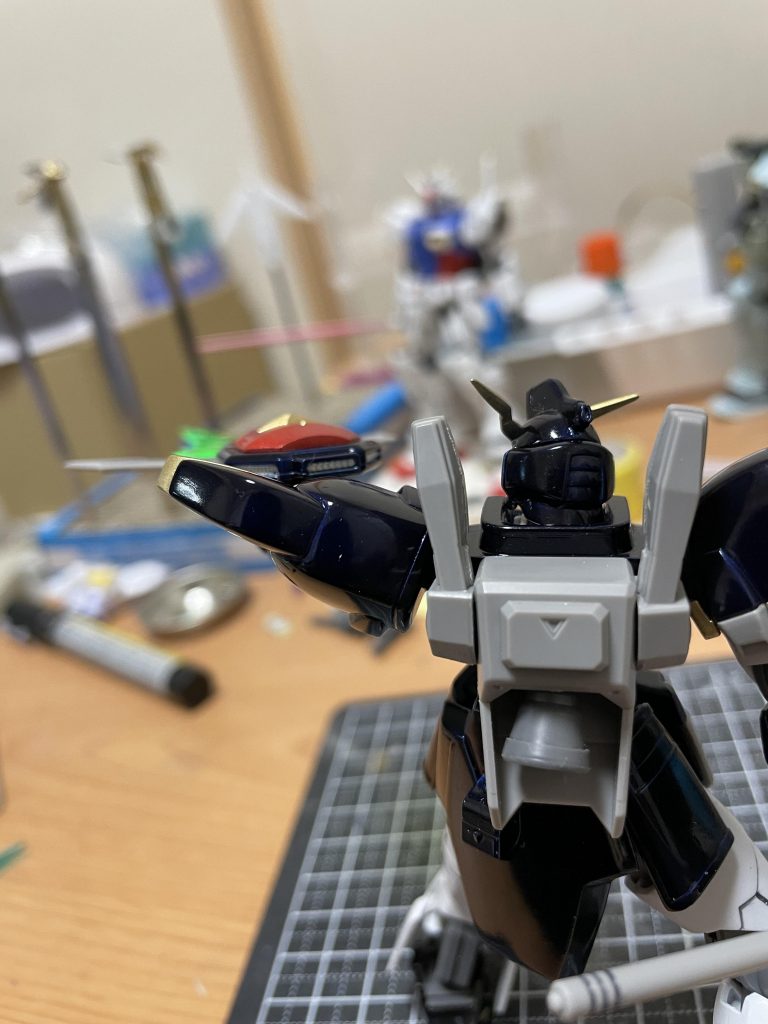 バスターシールドも細部の手抜き無しです！ちなみに筆塗りが苦手です(⌒-⌒; )