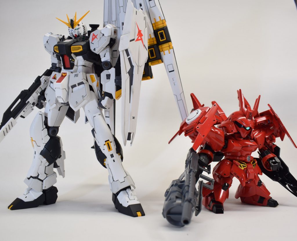 これで以上となります。サザビーと並べたかったので家にあるサザビー:accel と揃い踏み。次回は何を作ろうかなー…ご覧いただきありがとうございました！