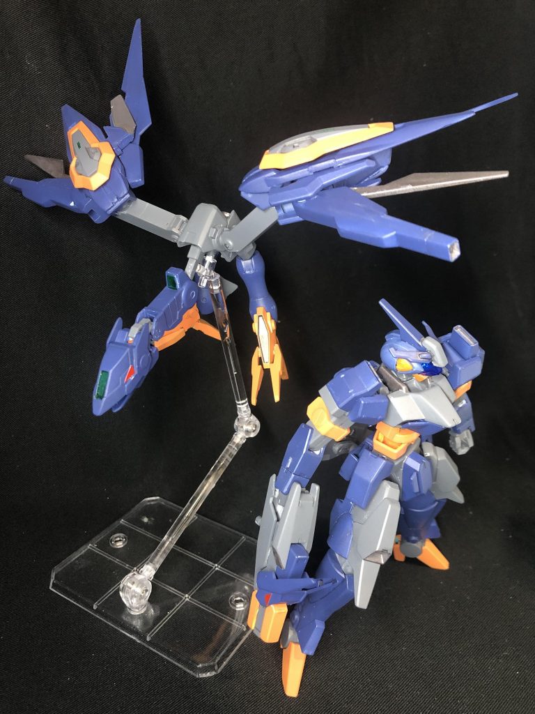 最後はイェーガーの可動域の紹介はこんな感じ!で〆。合体後の方に偏りすぎた(^^;)ということでクランシェ・ハウンドでした!紺×オレンジの色の組み合わせ、いつかやってみたいと思いながらなかなか使う機会が無かったやつでした。(最初は忍者コアガンダムをこの配色にしようとしたら、ティターンズカラーのコアガンダム2が発表されたため断念した、というのもいい思い出。)次回はいよいよ四神シリーズの最後になります、麒麟です(低音イケボで再生推奨)、次回を待て!ここまで閲覧いただきありがとうございました〜!ご意見ご感想もお待ちしております♪(^O^)/いいねボタンはあちらです→