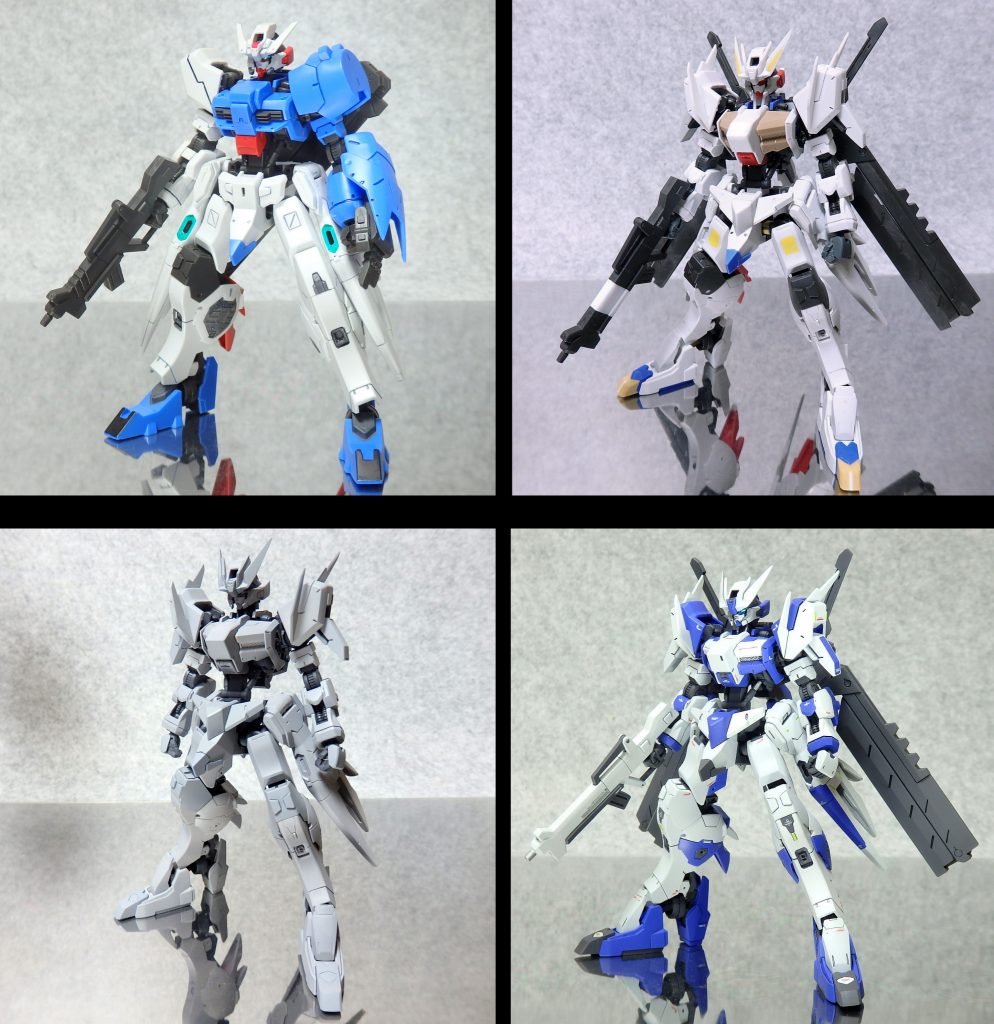 パチ組み・部分塗装→工作終了サフ状態→完成状態、それぞれの写真になります。