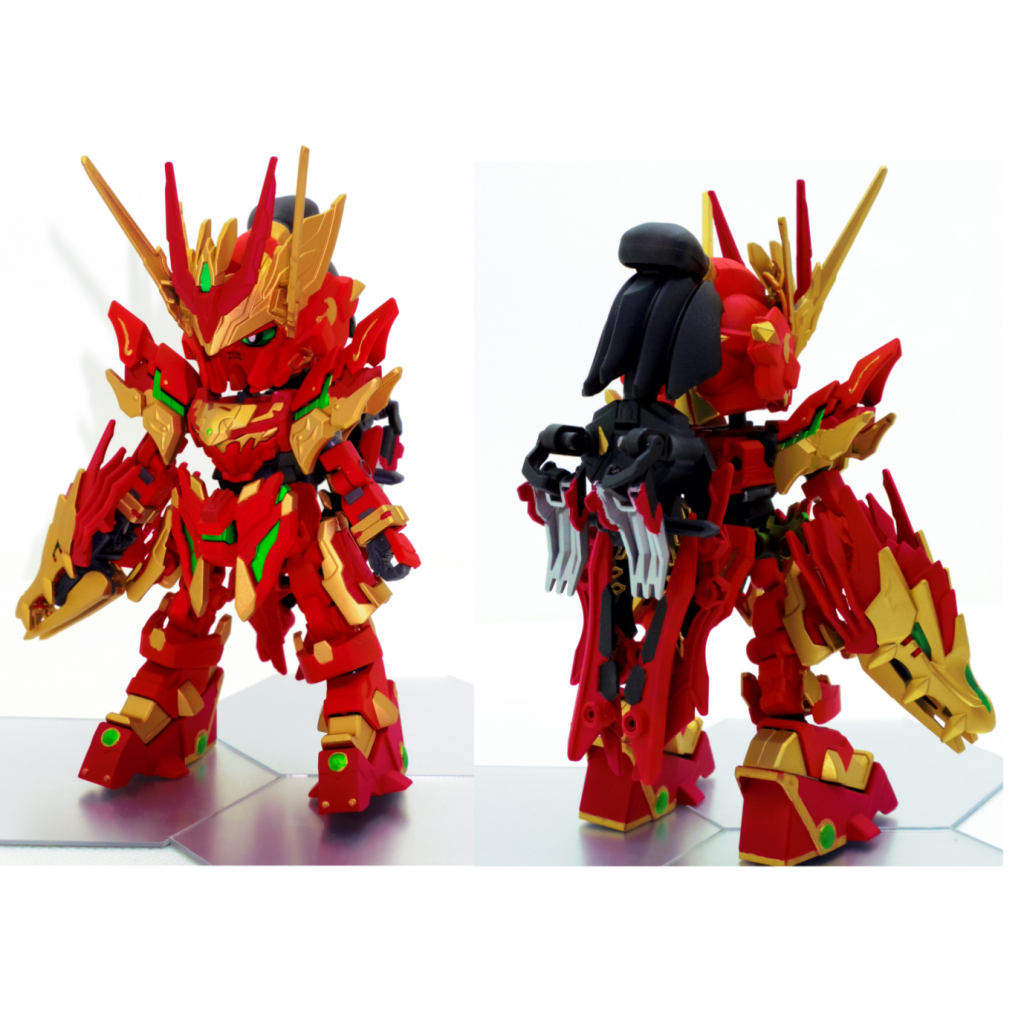 『聖嬰大王紅孩児テスタメントガンダム』麒麟と紅孩児が融合。右手、背中、足に麒麟のパーツを装備。