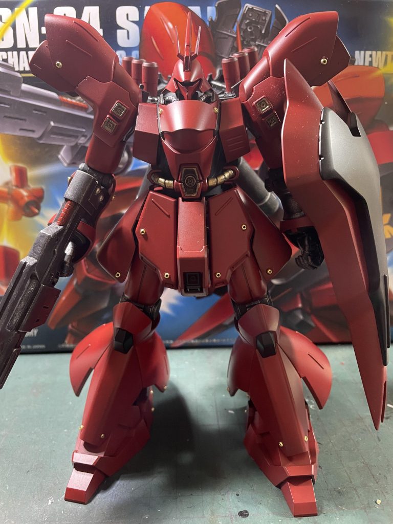 サザビーレッドでの全塗装メタルビールを使ってボディ加工