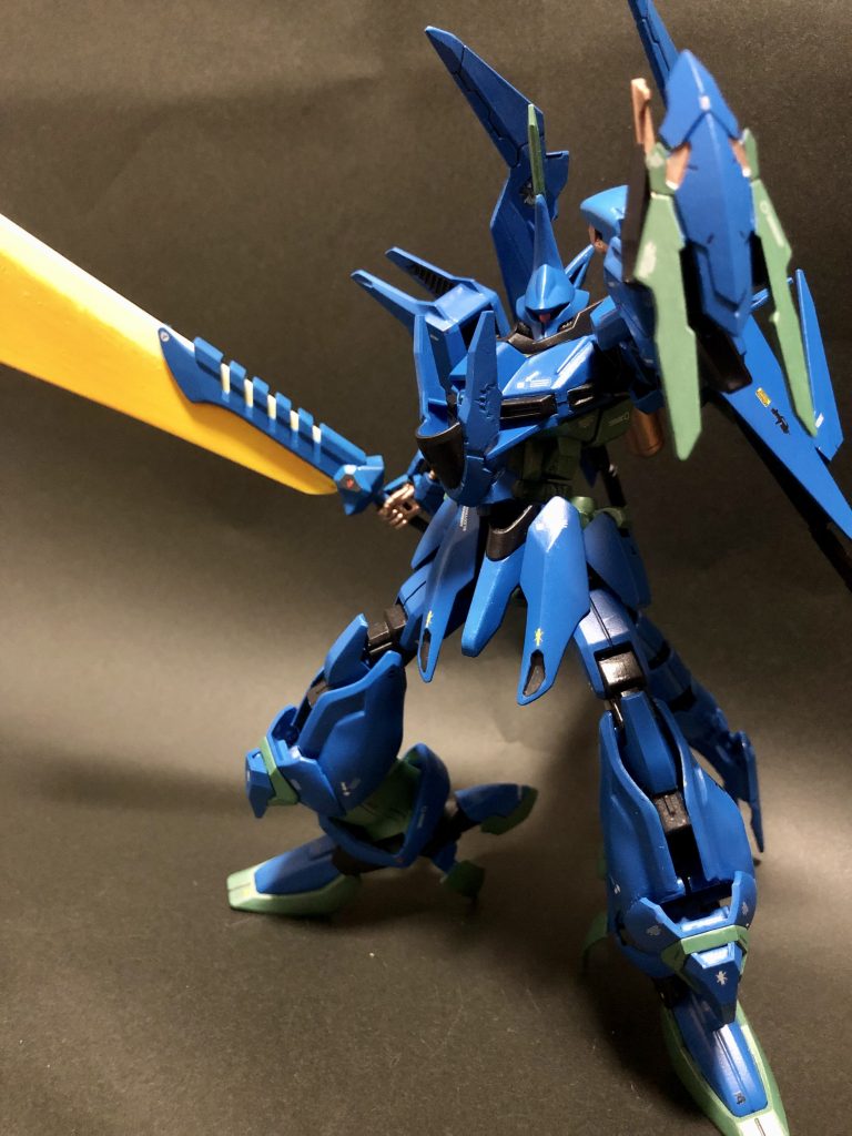 最後にモビルスーツ形態でもビームファルシオンを持たせて閲覧ありがとうございました