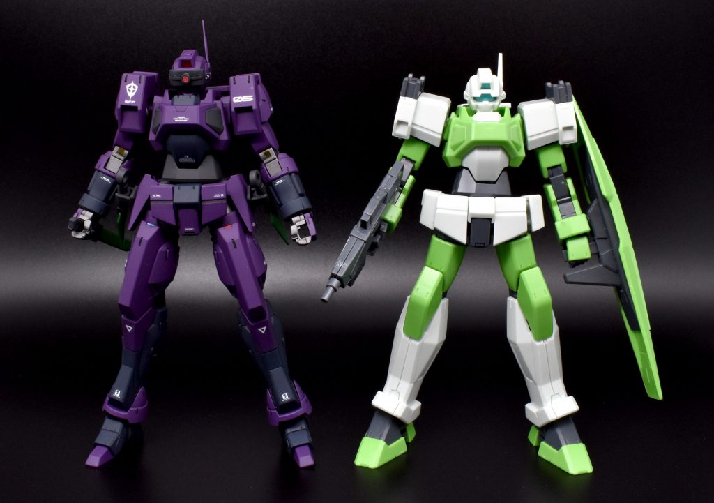 パチ組と比較スパローウェアのおかげで等身が上がり、細身な印象に。スカートの小型化が効いてると思います!