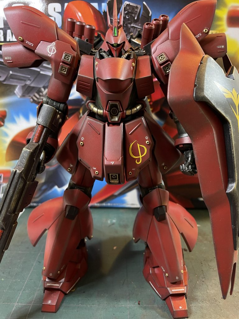 転写ステッカー貼りウェザリングマスターでの汚し艶消し塗装して完成しました。 