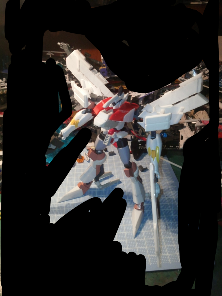 製作中の写真です。この頃はまだ脹脛にジャイオーンを使用していました。