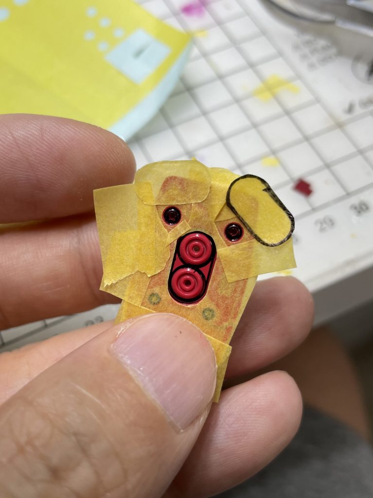 足の裏の塗り分けでマスキングしたら、可愛いい子が生まれた時。