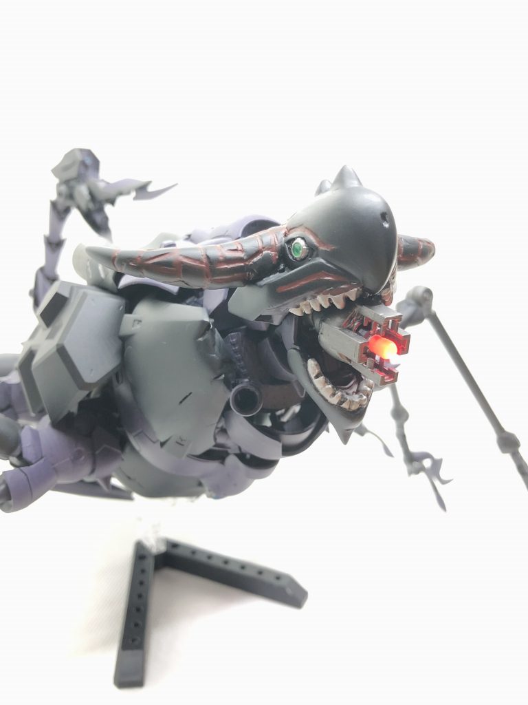 口部開閉、アルティメットフレア発射形態ミライトで砲身発光