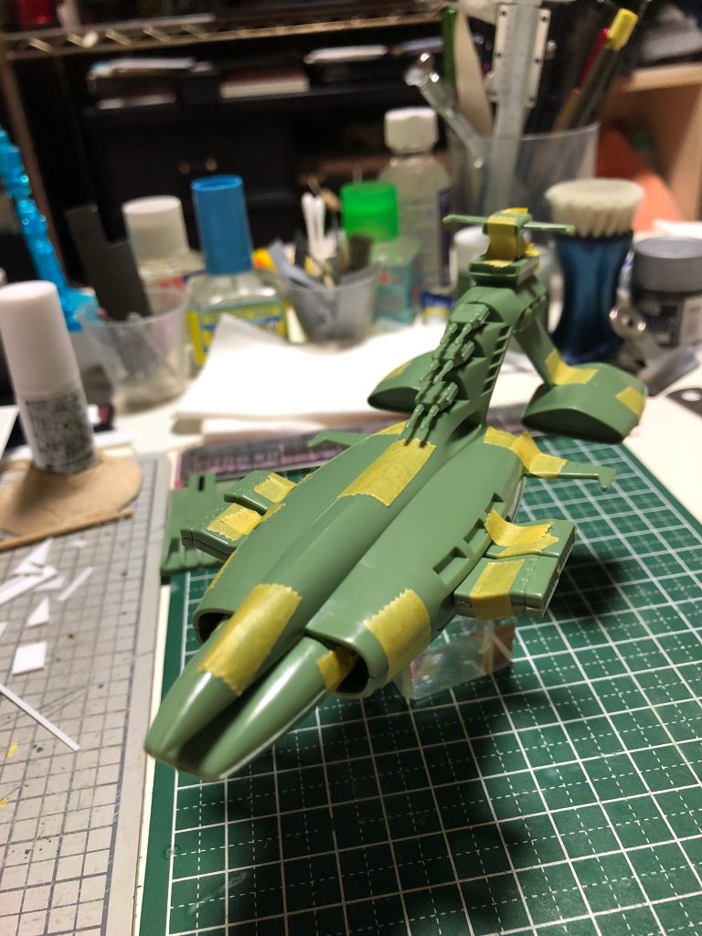 仮組み。40年以上前に発売されたキットとは思えない素晴らしいプロポーション♪