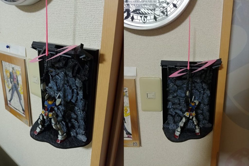 今回は壁掛けアートっぽく作りたくて限られたスペースにて作成してみました。