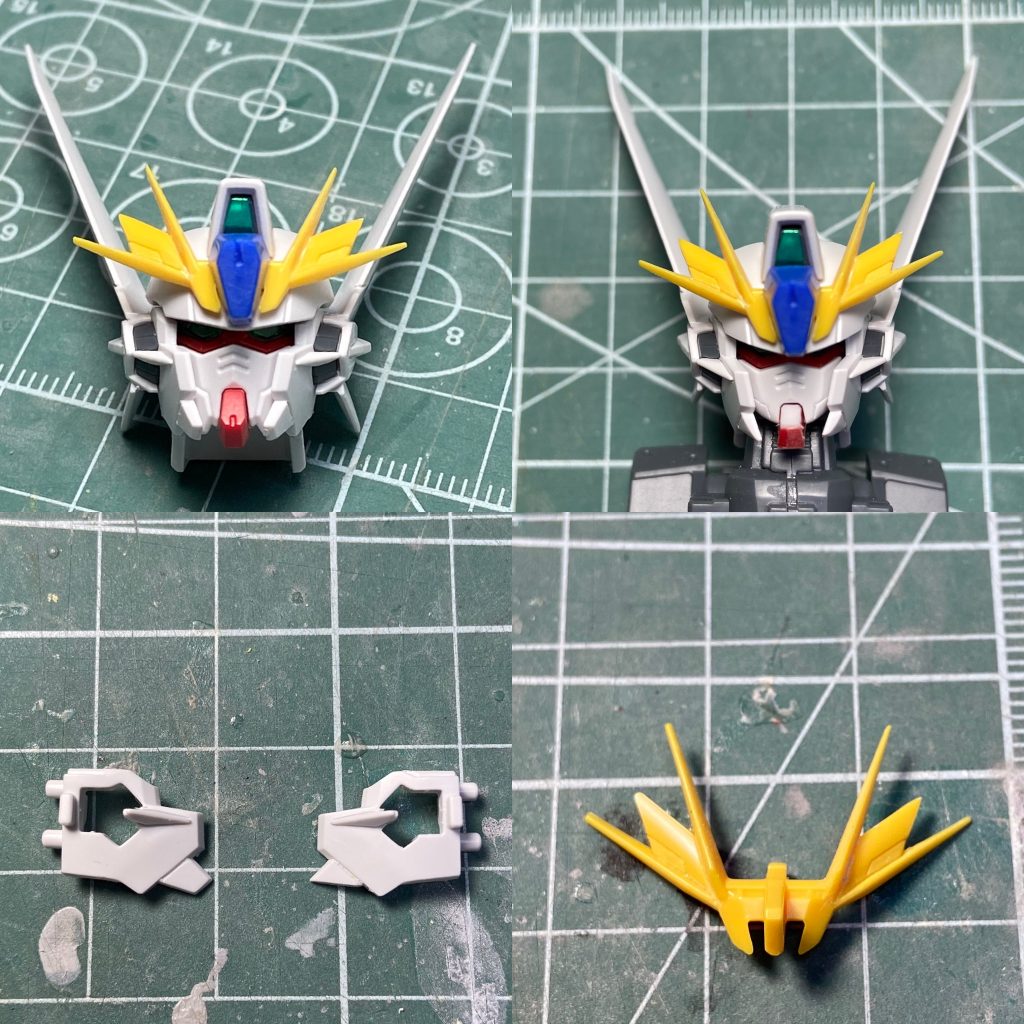 顎の形状変更、ヘルメットの形状変更、アンテナのシャープ化など！