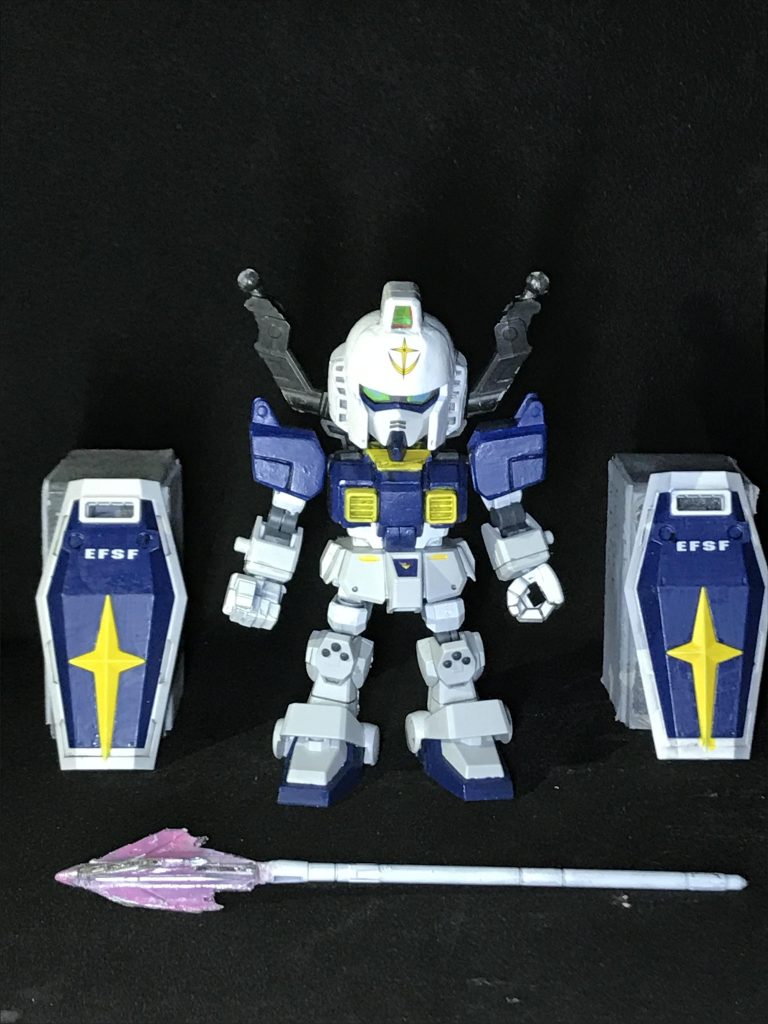 シールドを取り付けるサブアームはCSウイングゼロカスタムから流用ビームジャベリンはHGバルバトスのメイスを使用