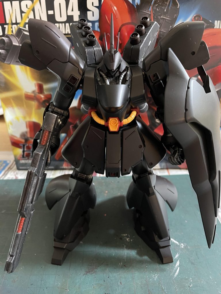 黒のサーフェーサー塗装状態