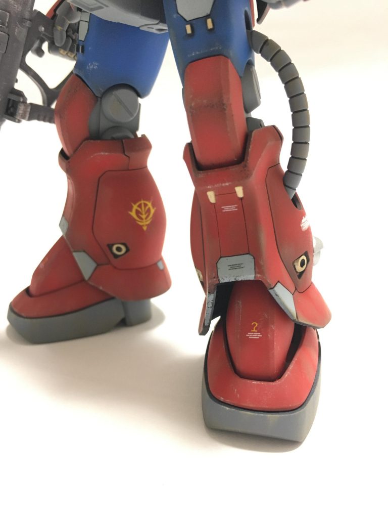 脚部は土汚れを表現したつもりですが、ここまで寄らないと分かりませんね…まぁこれくらいが好みなので、仕方ないです。