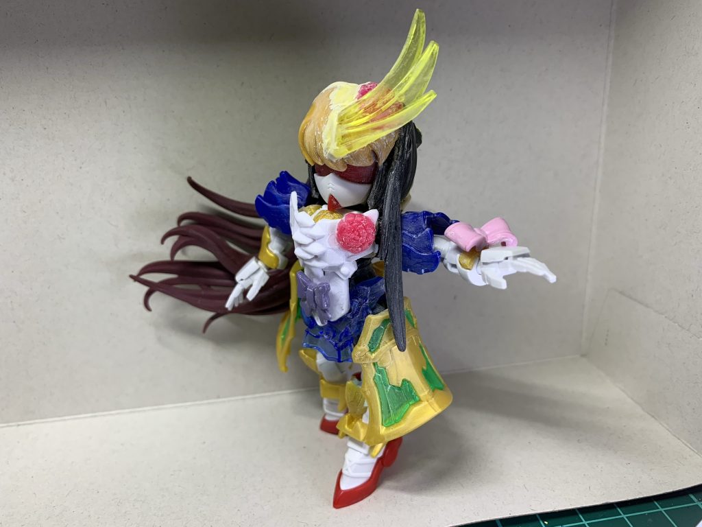 制作工程最初に思い付いたイメージで仮組みしてるだけなので完成形とは一部パーツが違ったりしてますが大体こんな感じからスタートしました。