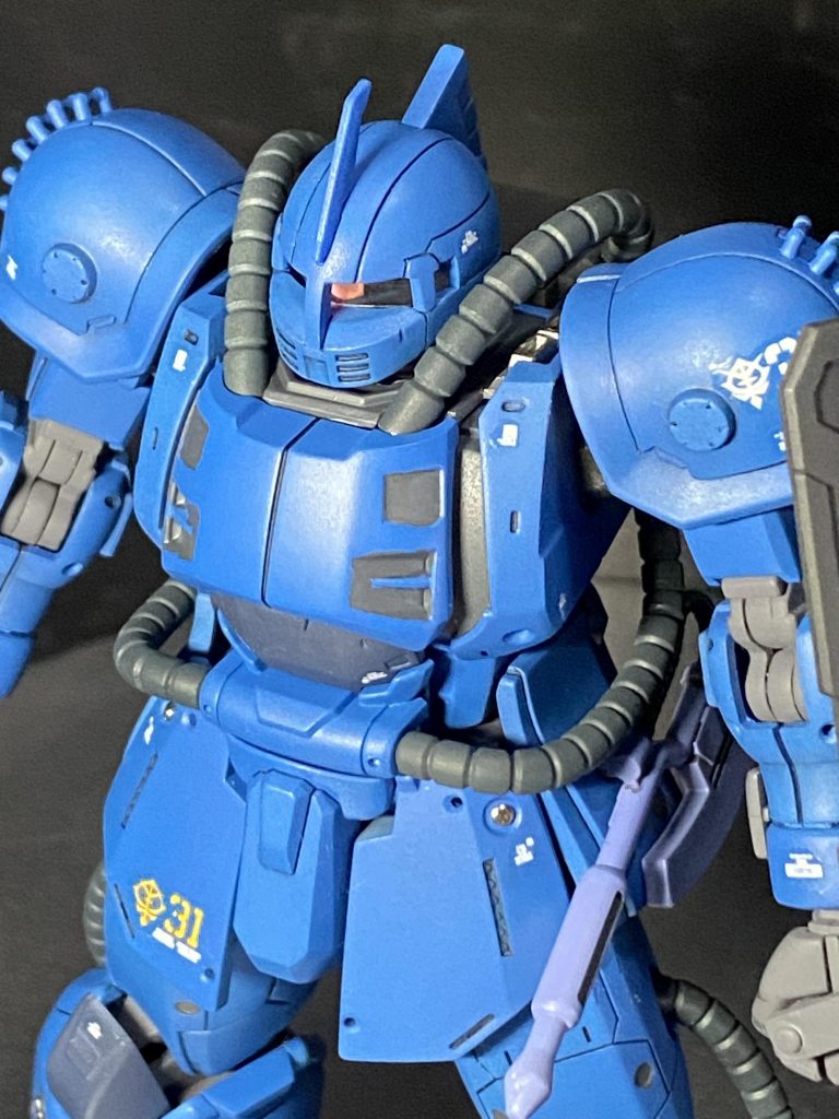 ジオンMSはモノアイが命。別パーツ化とモノアイシールドは見栄えが全然変わるので、ちゃんとやりましょう。