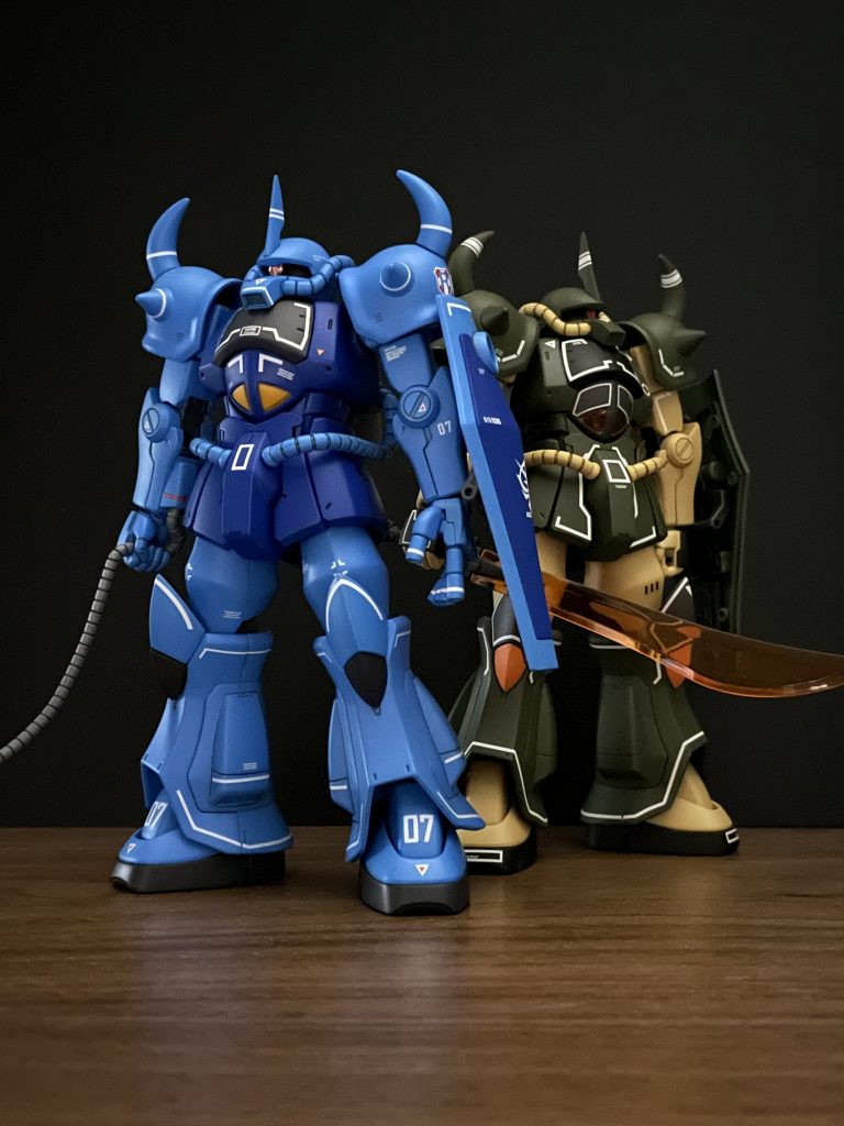 リアルタイプグフと。次は濃いブルーのグフを作りたいです。