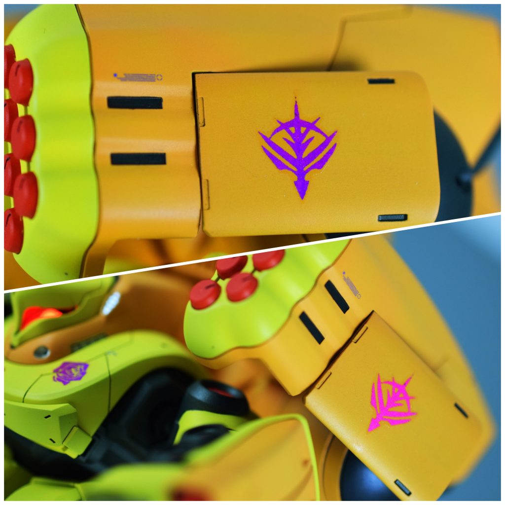 メタリックホロデカールを自作見る角度によってピンク・パープル・レッドへ偏光します