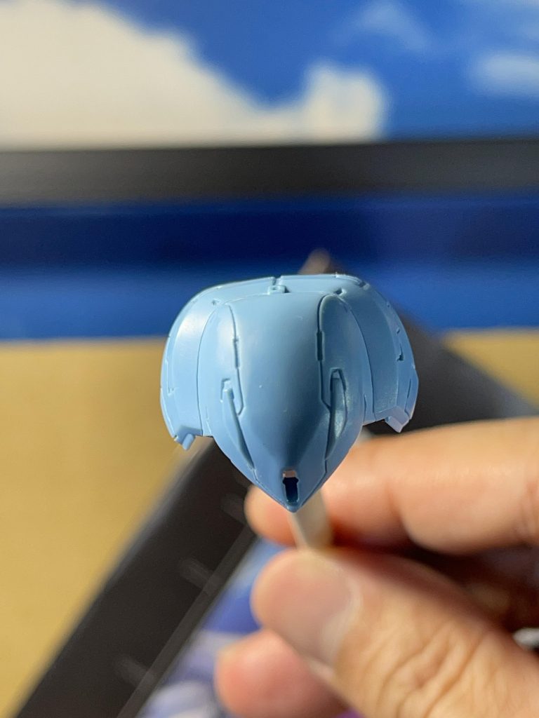 頭のスジ掘りー