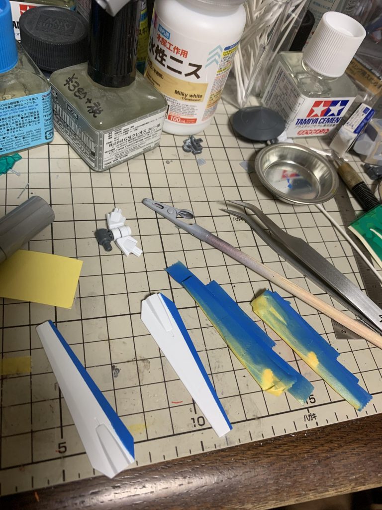 マスキング塗装。上手くできました。