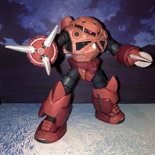 RGシャア専用ズゴック無塗装雑ウェザリング仕上げ