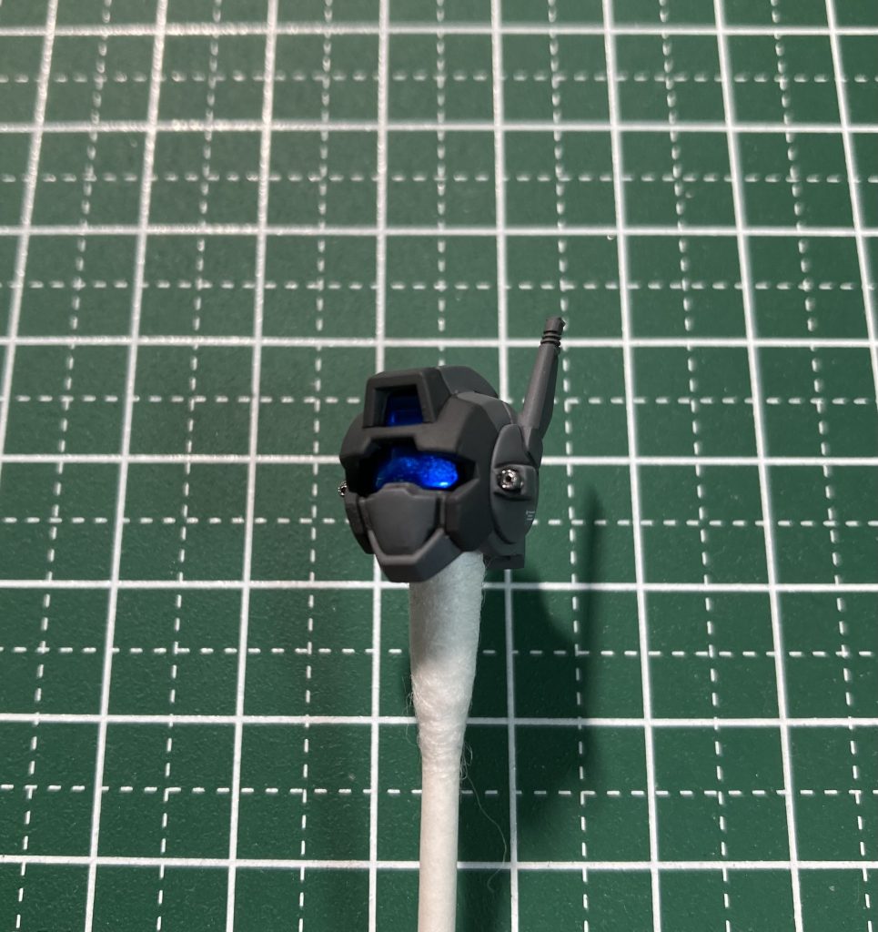 バイザーを装着する前の頭。