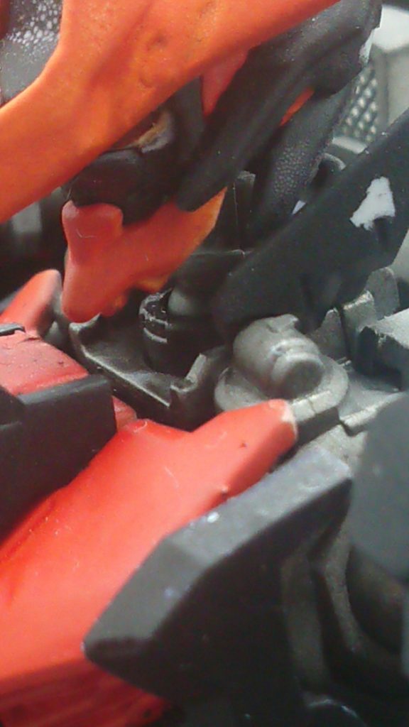 アップで撮りました。今より輪を掛けて未熟な時分なので塗装剥げが目立ちます。