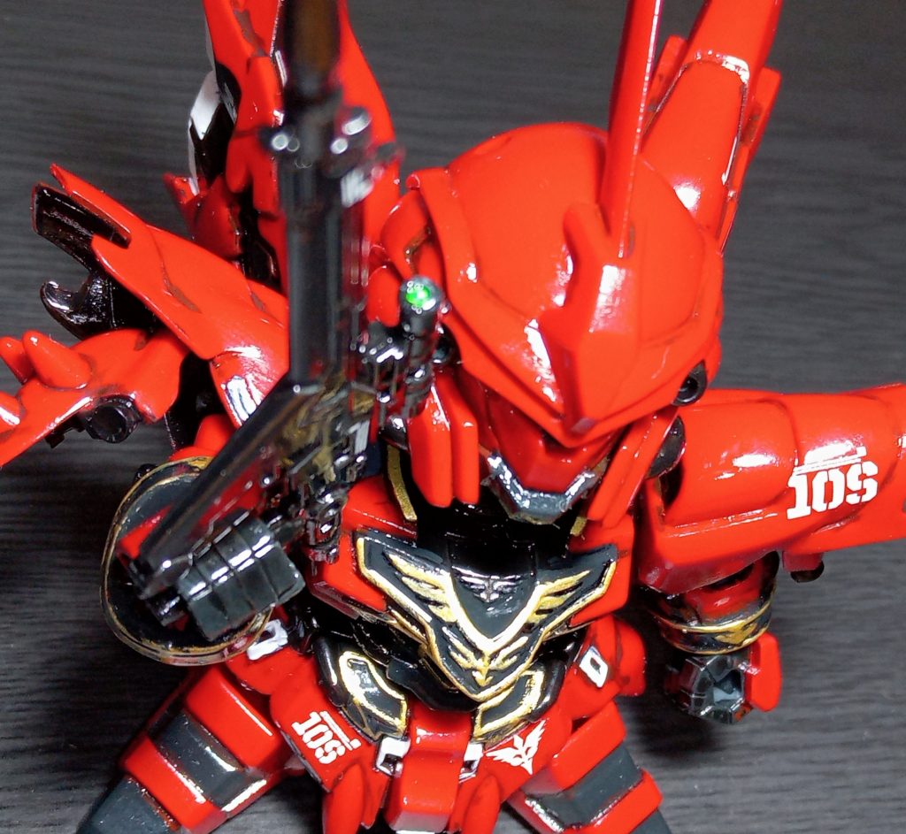 ライフルのスコープにクリアパーツを埋め込みました。