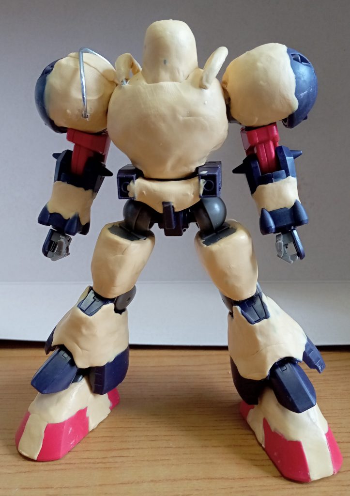 パテを盛って、パイプ的なやつは針金にパテ盛りで再現してみました。