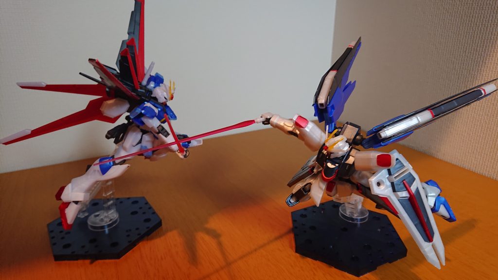 HG フリーダムガンダムVSフォースインパルスガンダム(運命の対決セット)–4枚目/制作者：刺身オレンジ