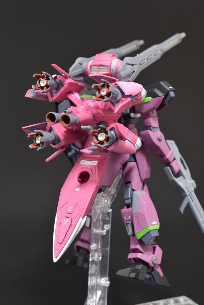 後ろはこんな感じです。各ビットのバーニアをビルドパーツのものに変えてみました。それ以外は特にいじってないです。