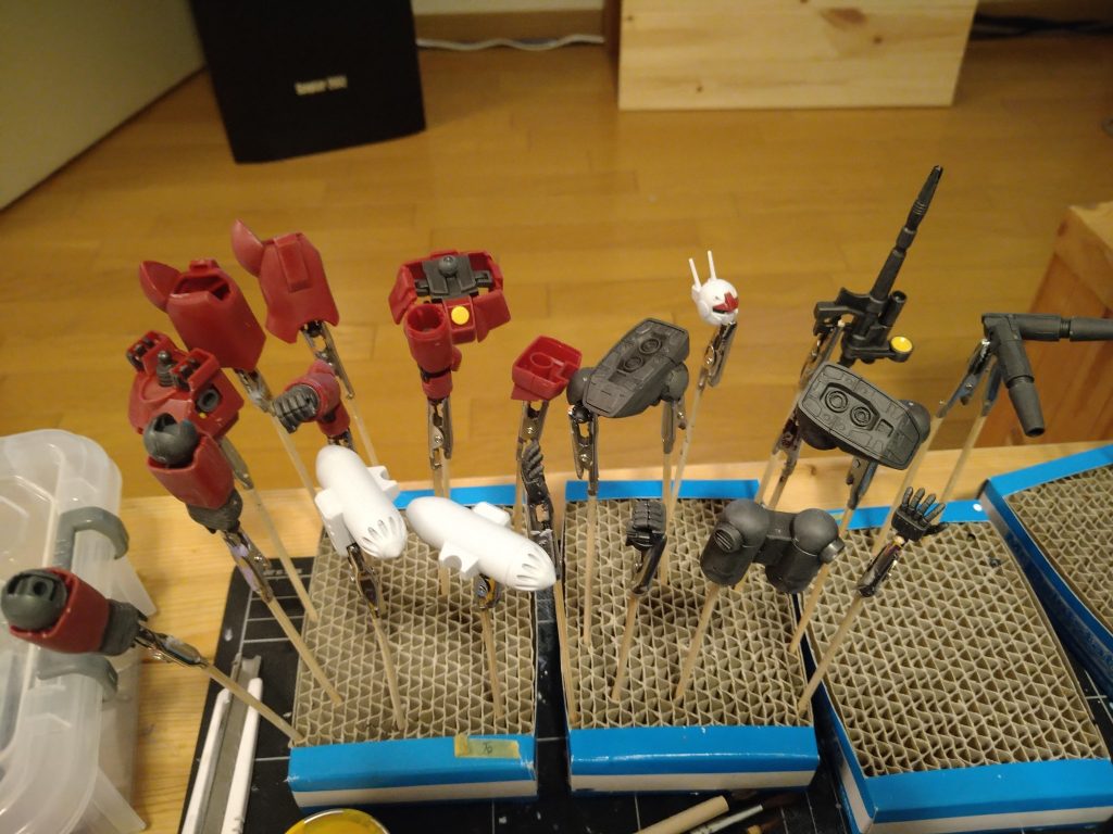 ヤスリがけ→洗浄→乾燥後