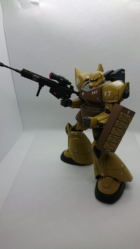 ご覧頂きありがとうございました。初めてプラ板で武器やバックパック等の大型パーツの作成をしてみました。難しいですがやりがいがあり、完成した時の達成感がいいですね。ではまた。