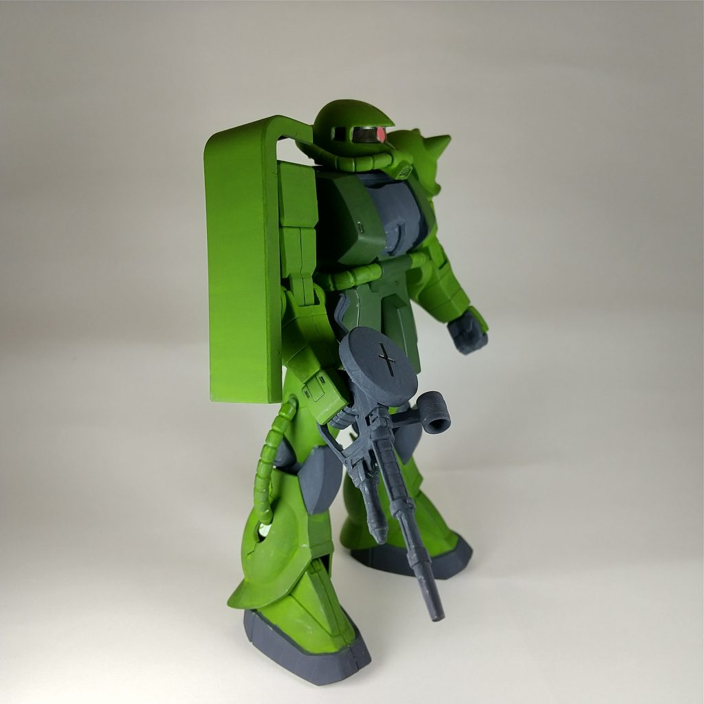 アクリルガッシュを使用しての塗装である為、表面が艶消しとなっています。スミイレ用の塗料では上手く流れないと思い、0.3ミリのシャープペンシルを使用して手の甲にスミイレ。初めてのシャープペンシルスミイレでしたが、正直印象がぼやけてしまい、いまいち。