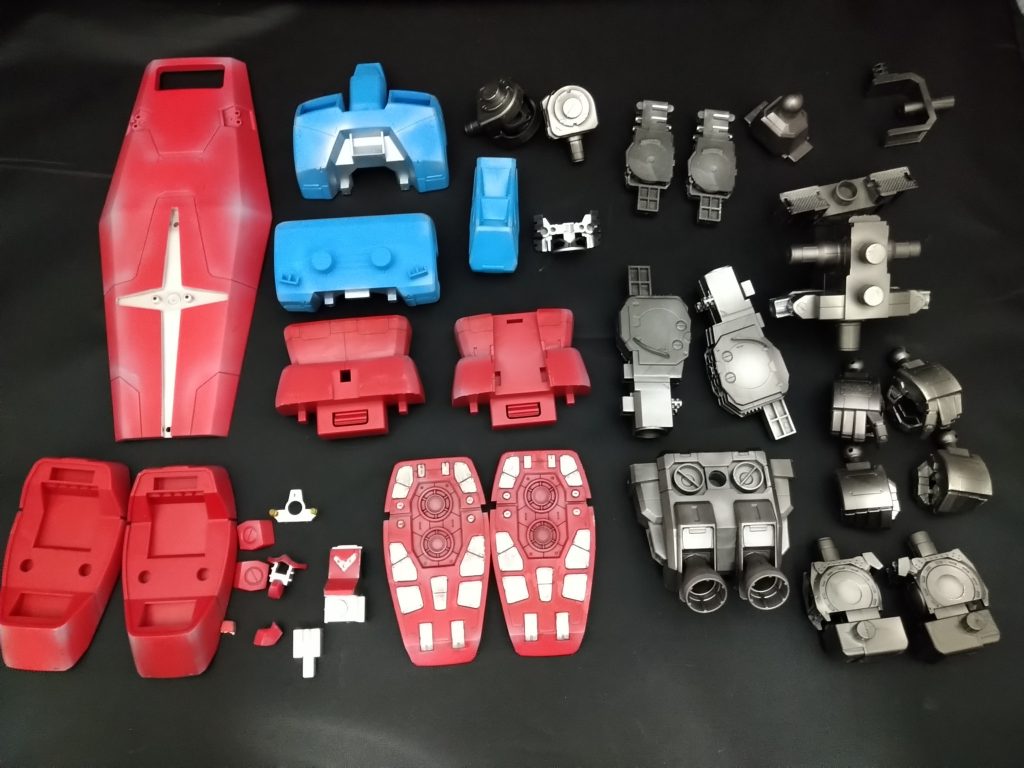 塗布したパーツなど