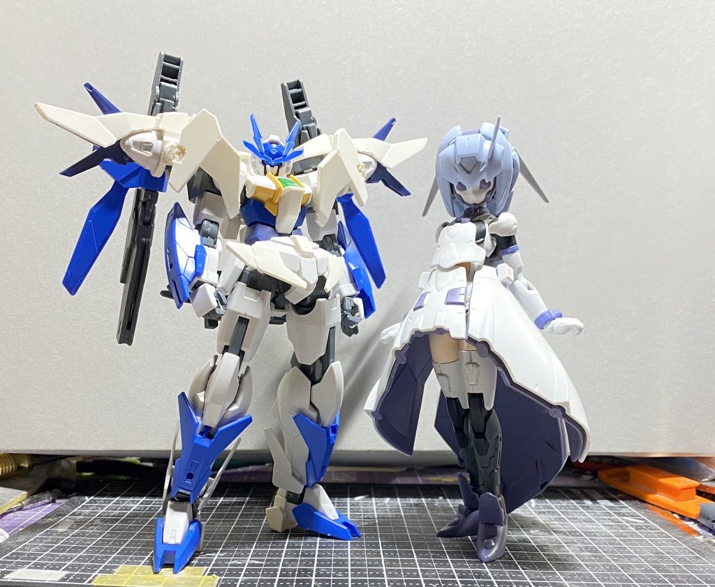 スカイメビウスと並べたときに設定とは違うけど身長差がいい感じなるようにしたくてミキシングしたのがはじまり加工楽しかったけど全然写真とってなかった最後までご覧いただきありがとうございました