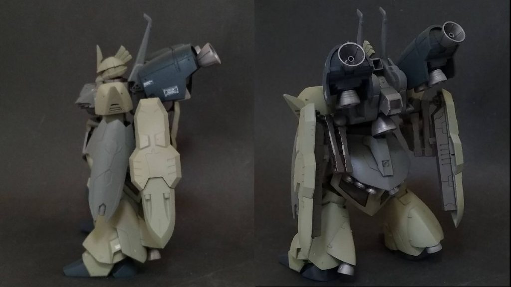 サイドとリアシールドにバウみたいなネオジオンの紋章を入れてます。ささやかなこだわりですw
