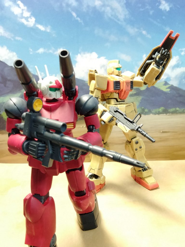 連ジの陸ジムのモーションで、この意味のない仲間を呼ぶ動作、けっこう好きでした(￣ω￣)連ジをやってた方は分かるはず（笑）