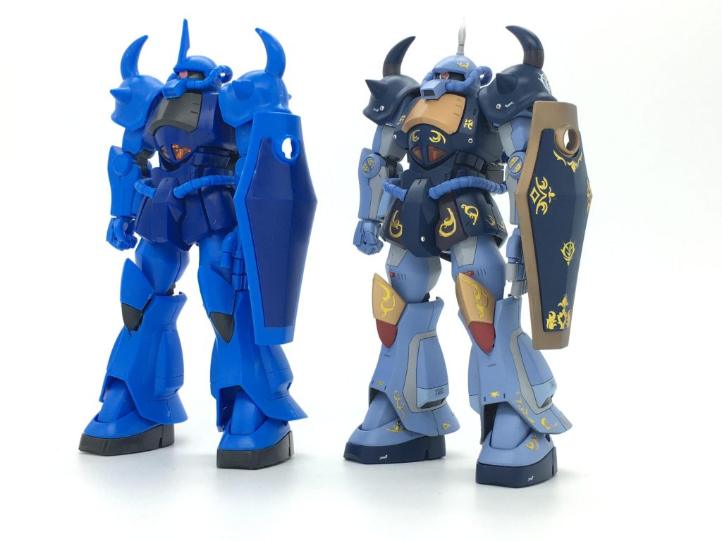 前作と素組みです。二体目とディティール・頭の形・シールドの違いがあります。
