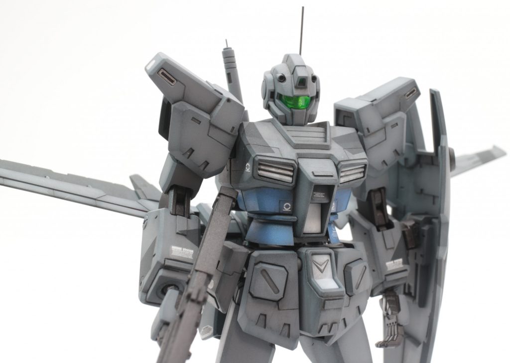 着想としてはアルドノアのカタクラフトがベースにあります。陸上の機動性としてドムに負けないジムを作りたい!というのもありました。