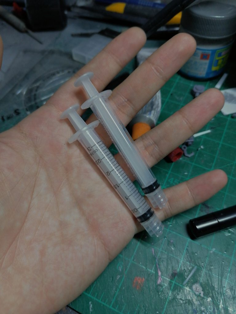 Which was to use plastic Syringes as fuel tanks