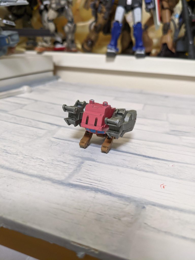 ちなみにスパークブラスターはモビルワーカーとも互換性があり、対モビルスーツにも使える火力と機動力を兼ね備えることができるが、推進剤や電力のコスト問題により一度しか使われることがなかった