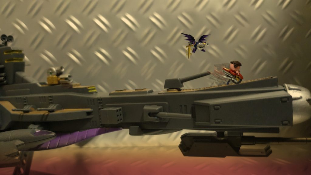 以前ハロのガンプラで作ったメタナイトとカービィを合成してあのシーンを再現