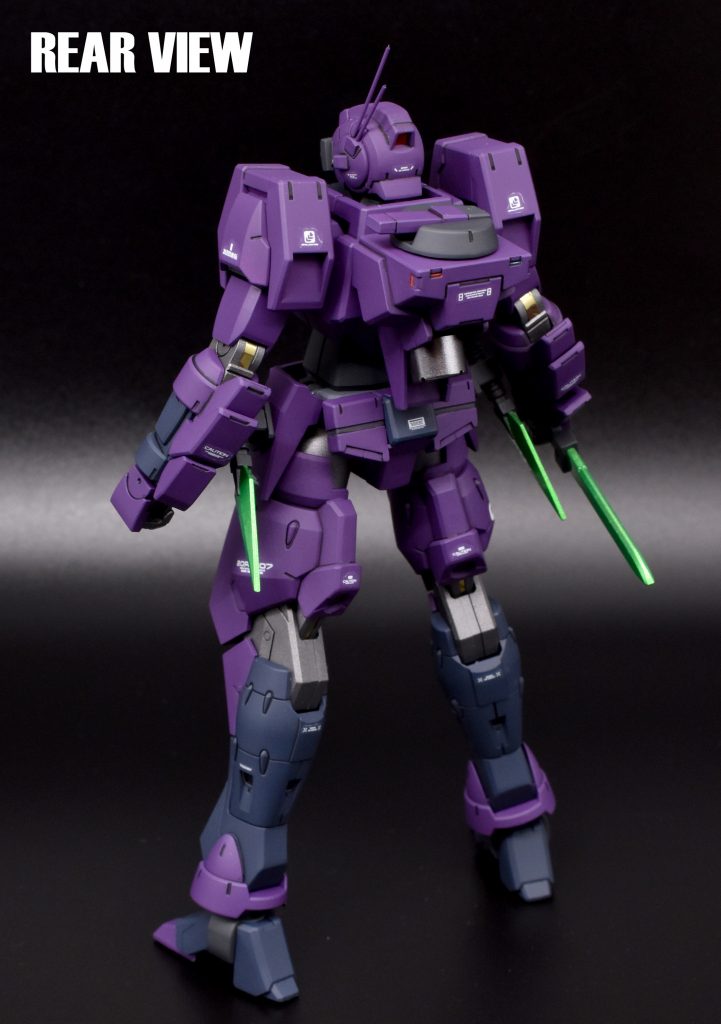 リアビューフロントスカート、リアスカートはスパローウェアの可動に邪魔にならないよう切り詰めて小型化しています。